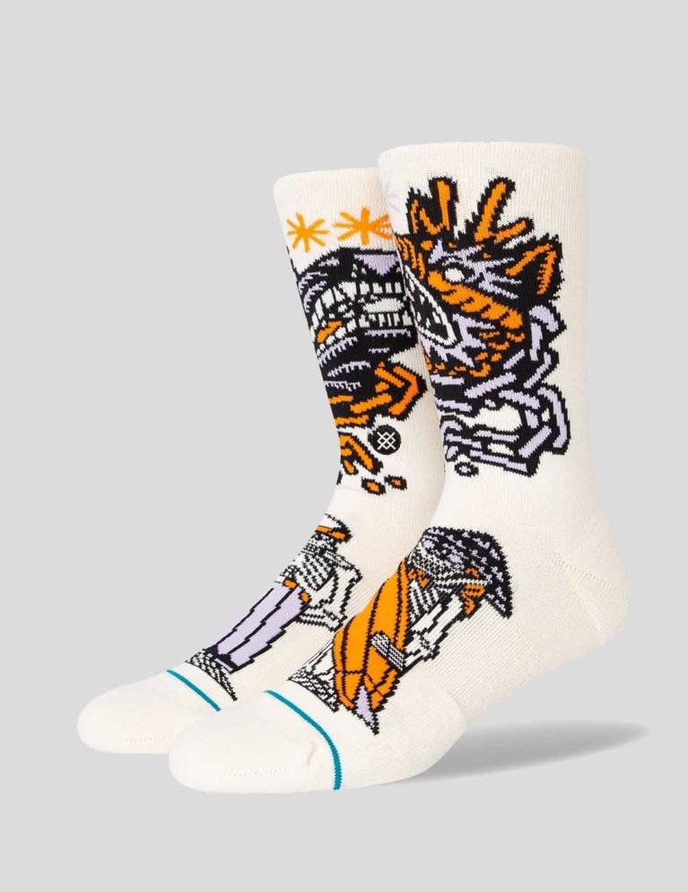 Calcetines STANCE x dj clash socks off white